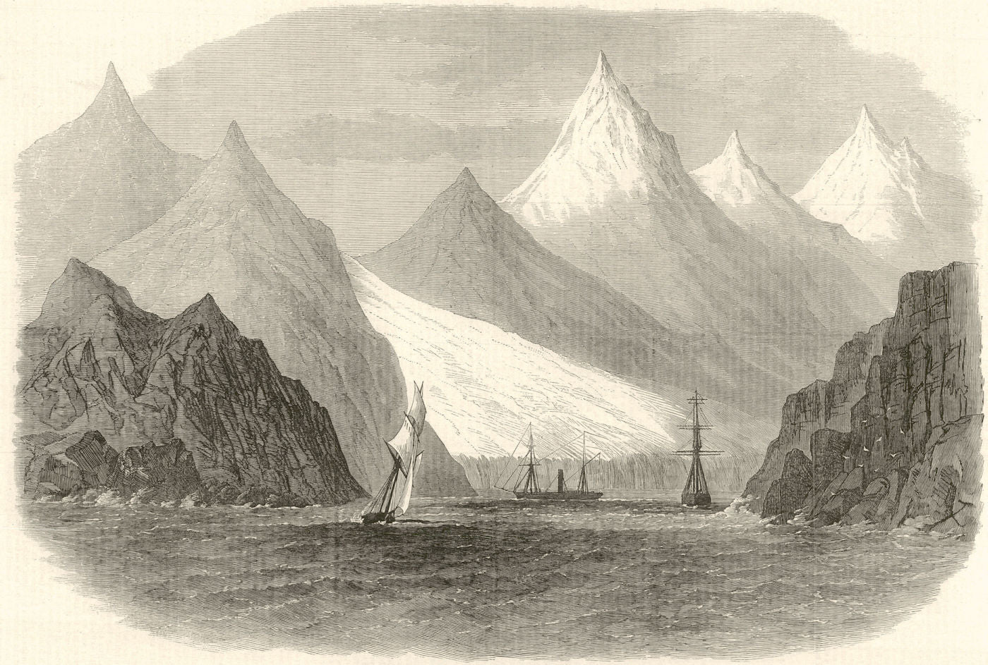 Swedish expedition at Green Harbour, Spitsbergen. Norway Grønfjorden 1872